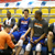 Danilo Gallinari in relax dopo un allenamento durante l'NBA Europe Live 2010 di Milano  