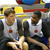 Timofey Mozgov e Shawne Williams dopo un allenamento durante l'NBA Europe Live 2010 di Milano  